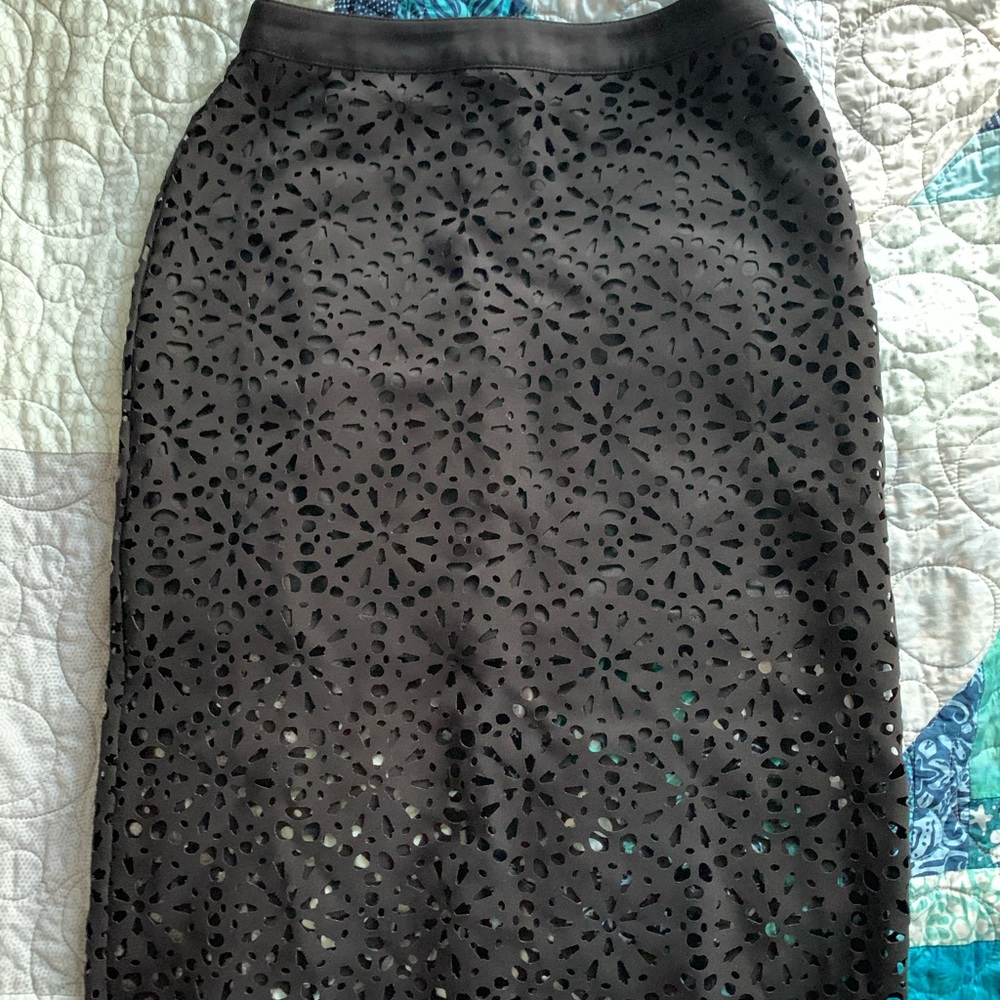 Cutout Pencil Skirt with Mini-Slip